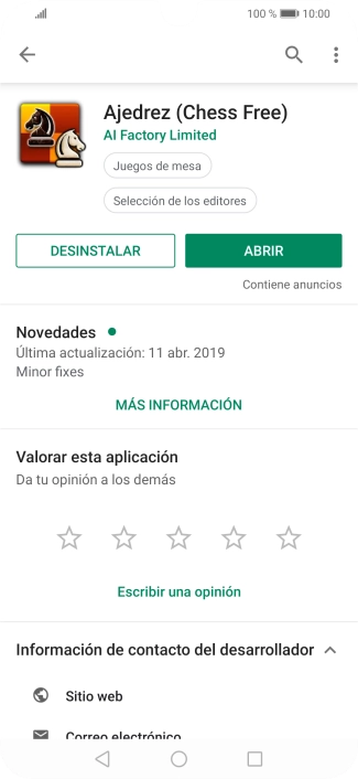 Pulsa DESINSTALAR.