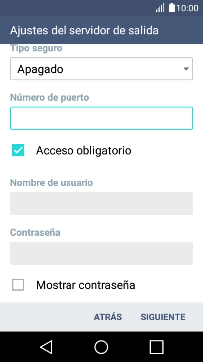 Pulsa Acceso obligatorio para desactivar la función.