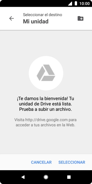 Si deseas crear una nueva carpeta, pulsa el icono de nueva carpeta y sigue las indicaciones de la pantalla para crearla.