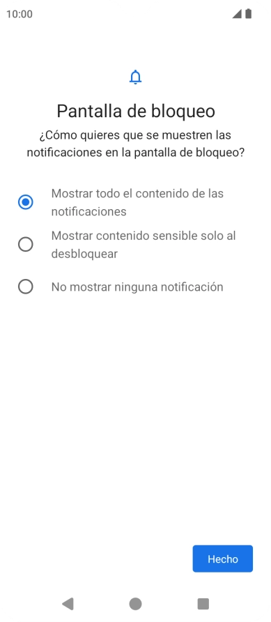 Pulsa el ajuste deseado.