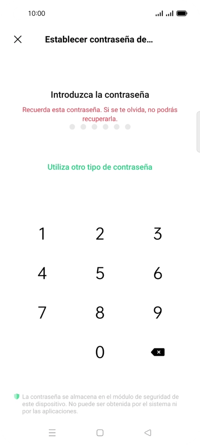 Pulsa Utiliza otro tipo de contraseña.