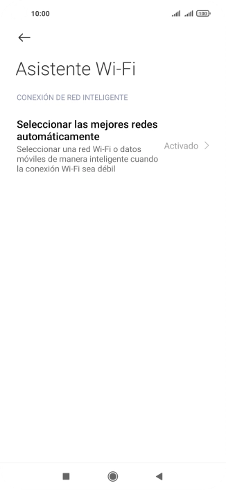 Pulsa Seleccionar las mejores redes automáticamente.