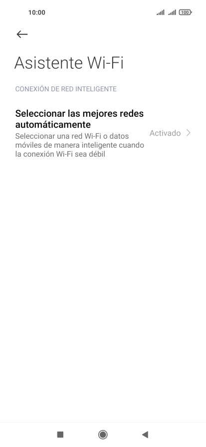 Pulsa Seleccionar las mejores redes automáticamente.