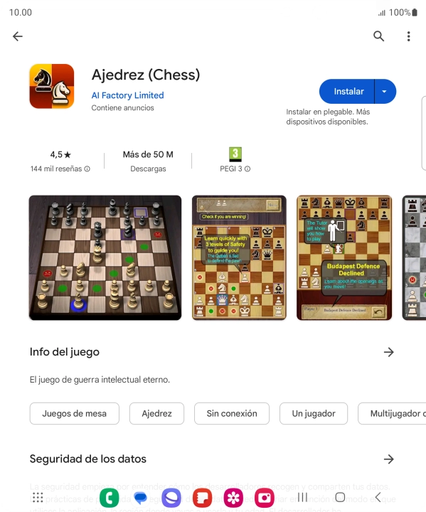 Pulsa Instalar y sigue las indicaciones de la pantalla para instalar la app.