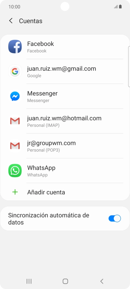 Pulsa el indicador junto a 