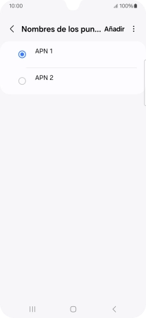 Pulsa en el campo junto a la conexión de datos para activarla.