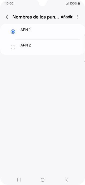 Pulsa en el campo junto a la conexión de datos para activarla.