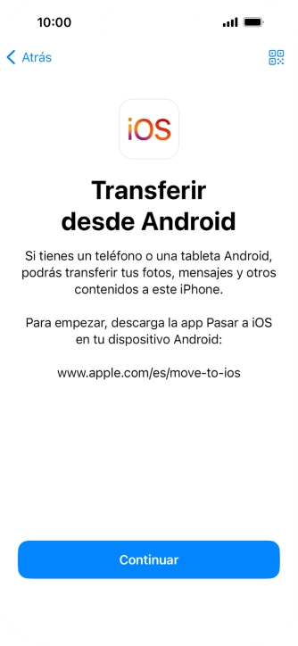 Para transferir contenido a tu teléfono, tienes que haber instalado la app 