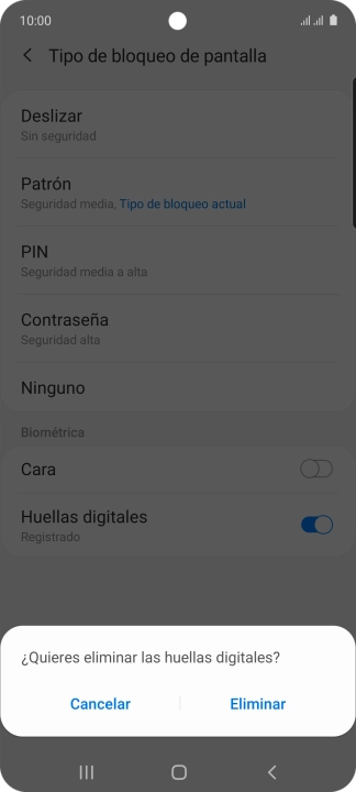 Pulsa Eliminar.
