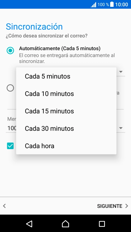 Pulsa el ajuste deseado.