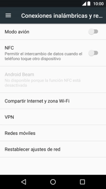 Pulsa Redes móviles.