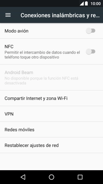 Pulsa Redes móviles.