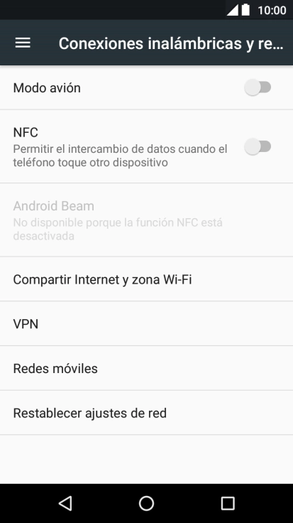 Pulsa Redes móviles.
