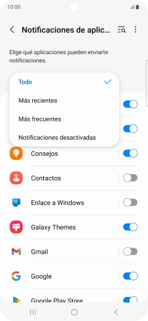 Pulsa el ajuste deseado.