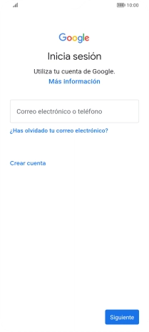Si no tienes una cuenta de Google, pulsa Crear cuenta y sigue las indicaciones de la pantalla para ver cómo crear una cuenta nueva.