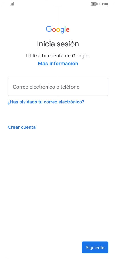 Si no tienes una cuenta de Google, pulsa Crear cuenta y sigue las indicaciones de la pantalla para ver cómo crear una cuenta nueva.