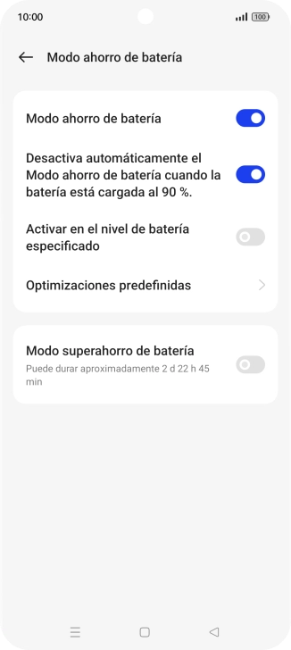 Pulsa la tecla de inicio para terminar y regresar a la pantalla de inicio.