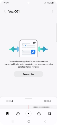 Pulsa Transcribir.