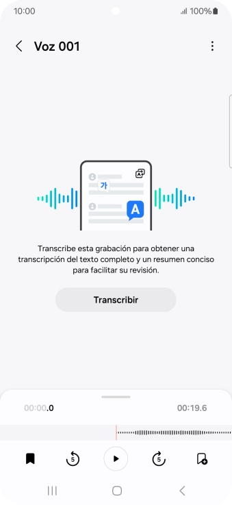Pulsa Transcribir.