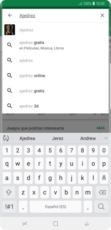 Introduce el nombre del tema o de la app y pulsa el icono de búsqueda.