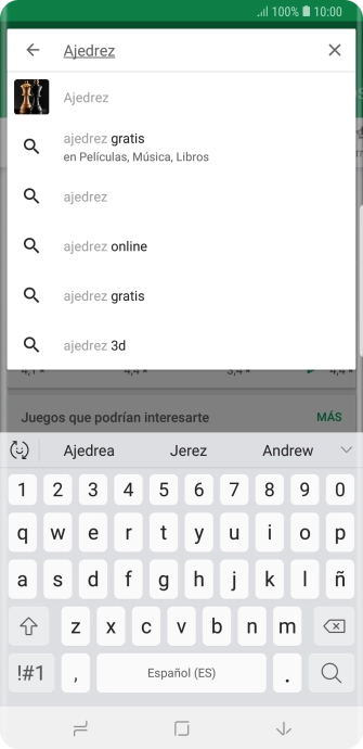 Introduce el nombre del tema o de la app y pulsa el icono de búsqueda.