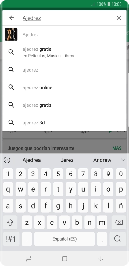 Introduce el nombre del tema o de la app y pulsa el icono de búsqueda.