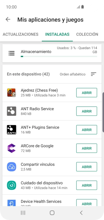 Pulsa la app deseada.