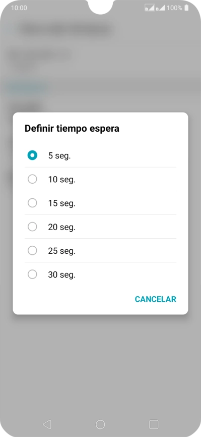 Si desvías las llamadas perdidas, tendrás que seleccionar un retardo para el desvío. Pulsa el retardo deseado y sigue las indicaciones de la pantalla para seleccionar el retardo deseado del desvío.