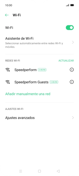 Pulsa Asistente de Wi-Fi.