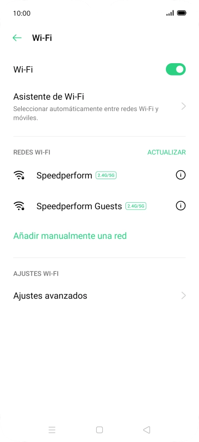 Pulsa Asistente de Wi-Fi.