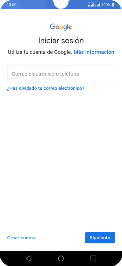 Si no tienes una cuenta de Google, pulsa Crear cuenta y sigue las indicaciones de la pantalla para ver cómo crear una cuenta nueva.