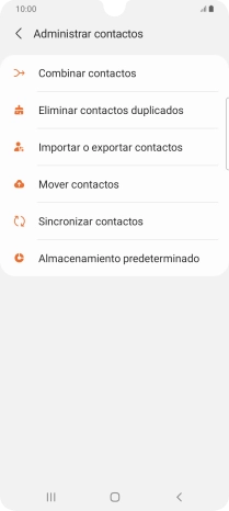 Pulsa Importar o exportar contactos.