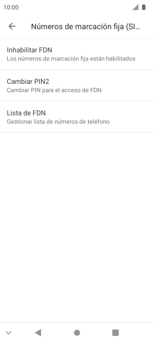 Pulsa Inhabilitar FDN.