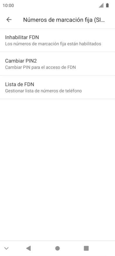 Pulsa Inhabilitar FDN.