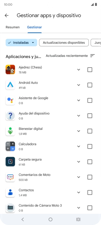 Pulsa la app deseada.