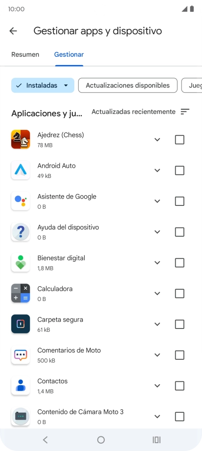 Pulsa la app deseada.