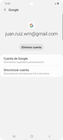 Pulsa Sincronizar cuenta.