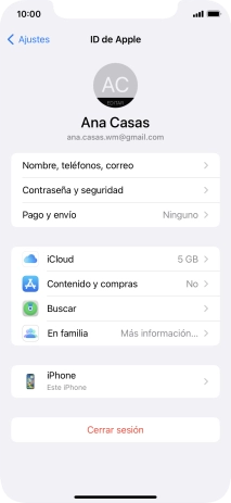 Desliza el dedo hacia arriba desde la parte inferior de la pantalla para terminar y volver a la pantalla de inicio.