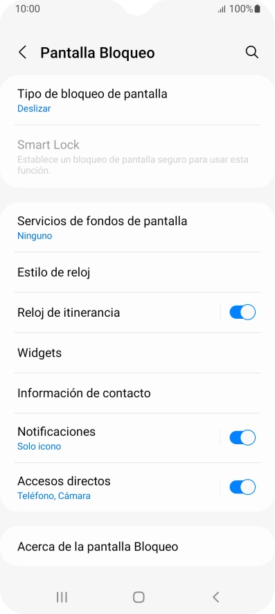Pulsa Tipo de bloqueo de pantalla.