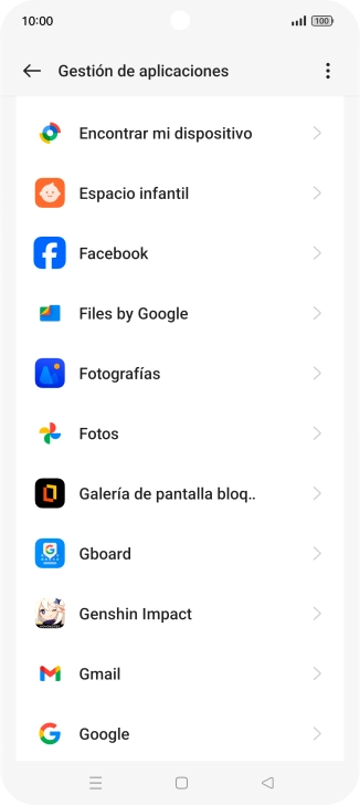 Pulsa la app deseada.