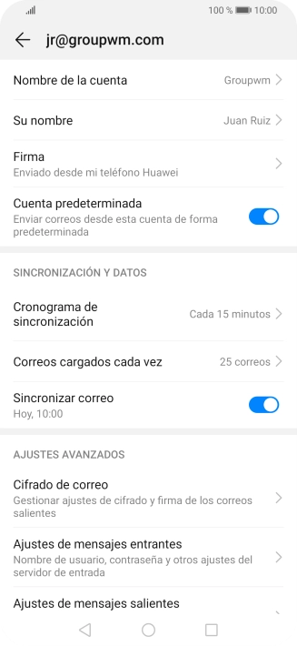 Pulsa Nombre de la cuenta.