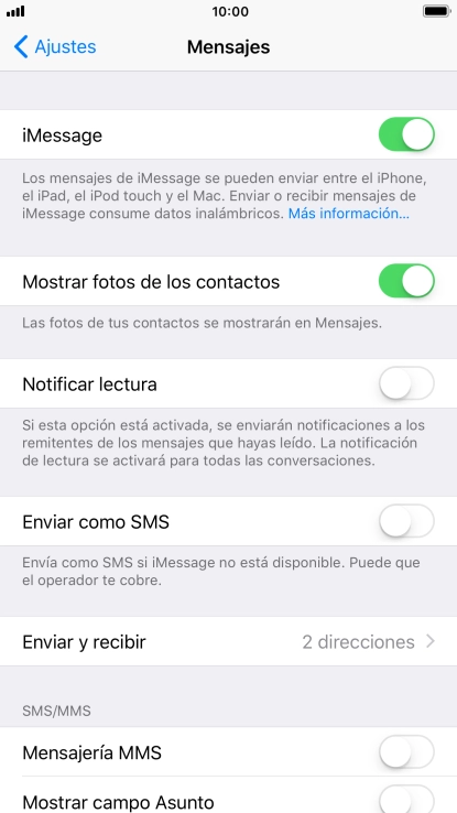 Pulsa el indicador junto a 