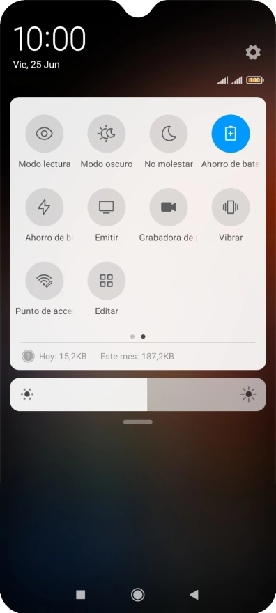 Pulsa la tecla de inicio para terminar y regresar a la pantalla de inicio.