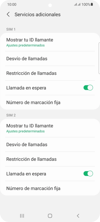 Pulsa Desvío de llamadas bajo la tarjeta SIM deseada.