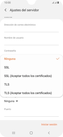 Pulsa Ninguna para desactivar la función.