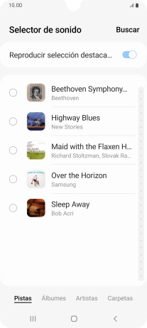 Pulsa los timbres de llamada deseados para escucharlos.