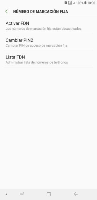 Pulsa Activar FDN.