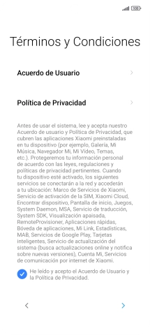 Pulsa la flecha hacia la derecha.