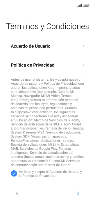 Pulsa la flecha hacia la derecha.