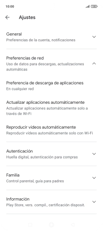 Pulsa Actualizar aplicaciones automáticamente.
